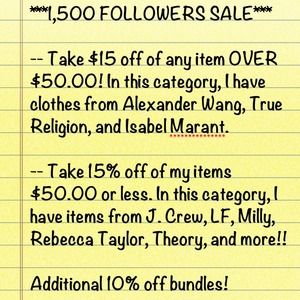 1,500 Followers Sale! Ends Sunday 07/28-SHARE THIS