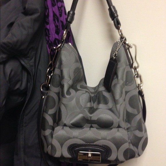 Coach Kristin op art sateen hobo