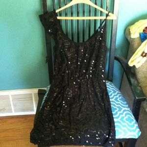 Little black dress with sequins