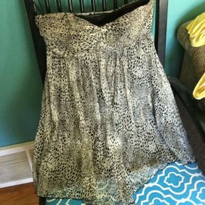 Cheetah strapless dress