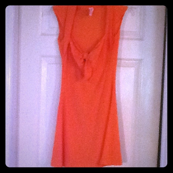 Hot flash orange dress