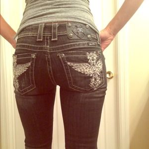 Miss Me black faded jeans like new! Price cut!🚩