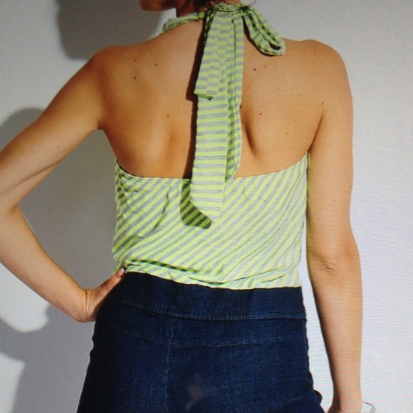 Denim romper with halter top