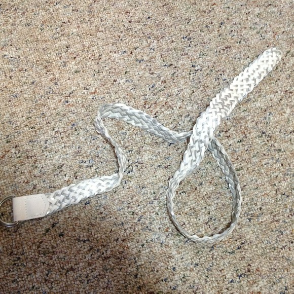 🍉White/Silver braided belt