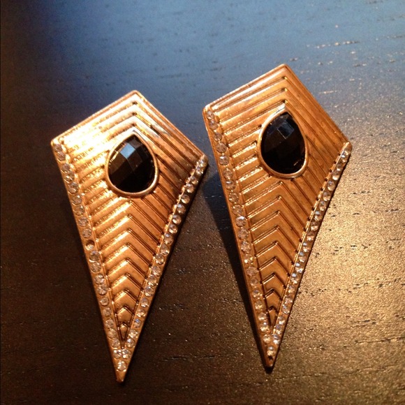 Gold colored earrings