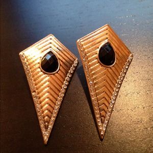 Gold colored earrings