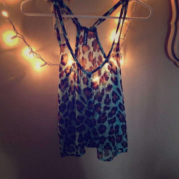 ❌SOLD❌ Sheer, leopard print tank