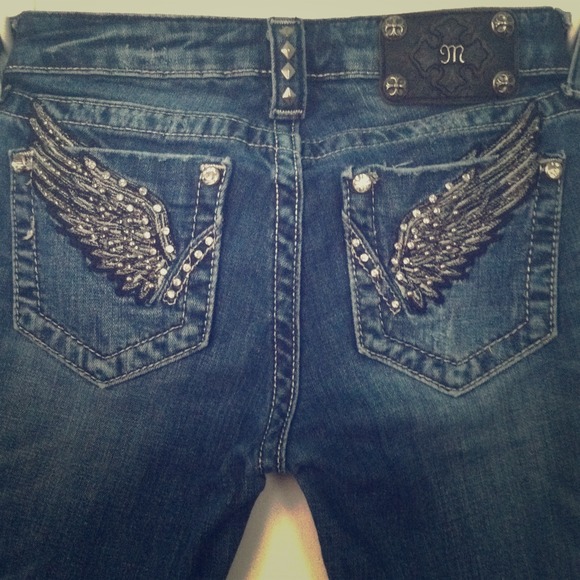 RESERVED Angel wing miss me jeans :)