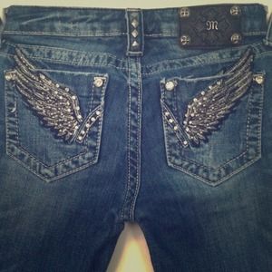 RESERVED Angel wing miss me jeans :)