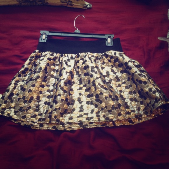 Fun and festive Metallic Skirt.