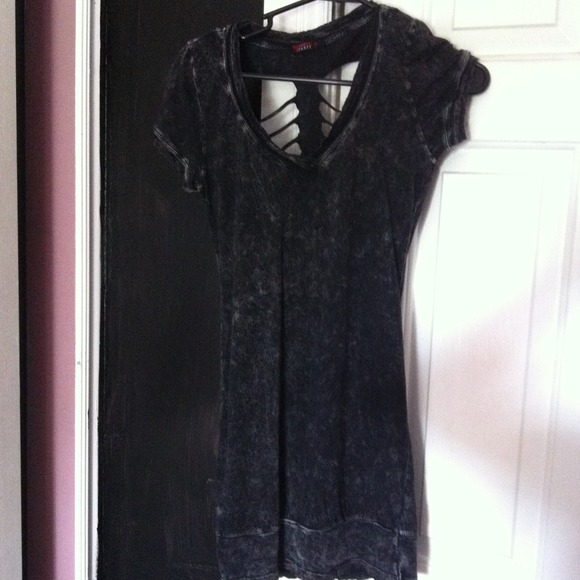 Medium party shirt/ dress black and grey.