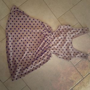 Polka dot cut out dress