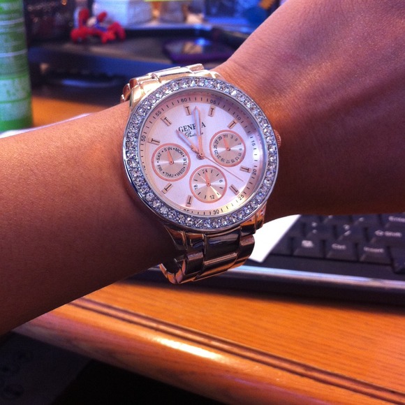 Gold, Large Face Watch (like Michael Kors)