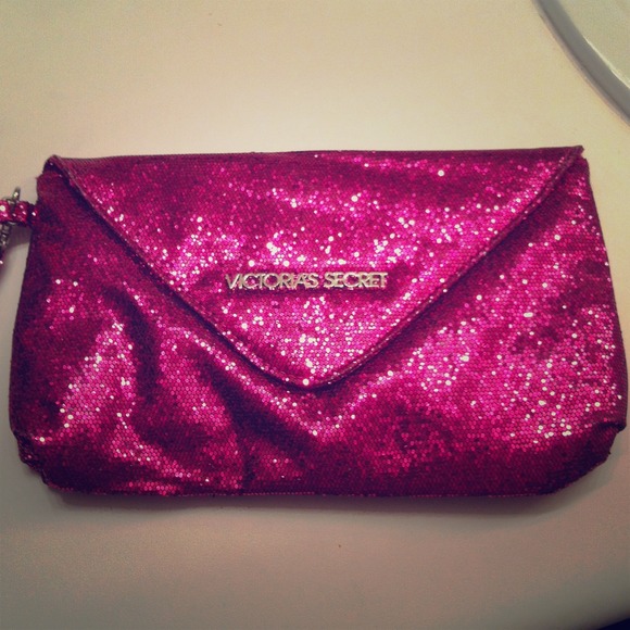 Victoria secret wristlet with removable strap