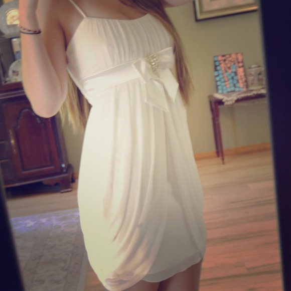 White formal dress