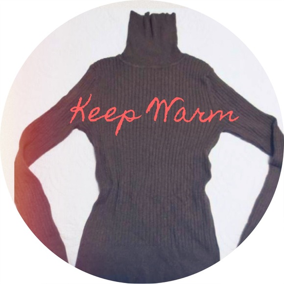 Chocolate Ribbed Turtle Neck