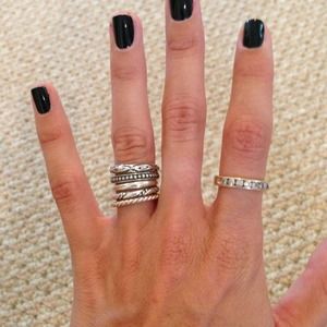 925 - 5 Stacking rings - NEVER WORN