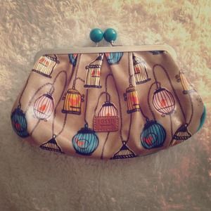 Fossil Bird Cage Clutch