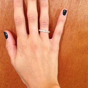 925 silver ring with CZ stones