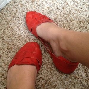 Red woven sandal