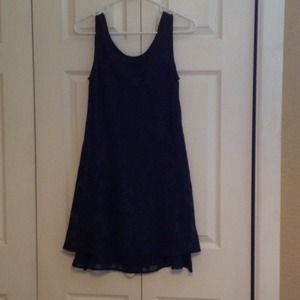 Navy blue dress.