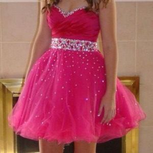 Hot pink homecoming dress