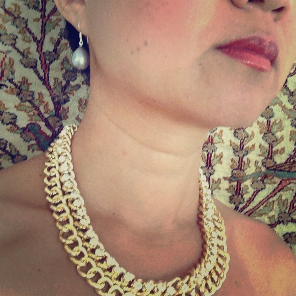 Double Gold chain necklace