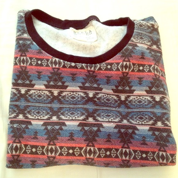 billabong tribal oversized baggy sweater