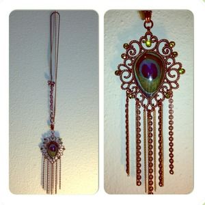 Betsy Johnson peacock necklace