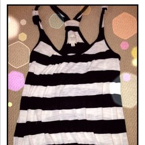 ~SOLD~ in bundle Black & white stripe top