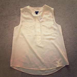 JCrew white fashion tank