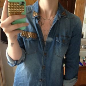 Jean button up