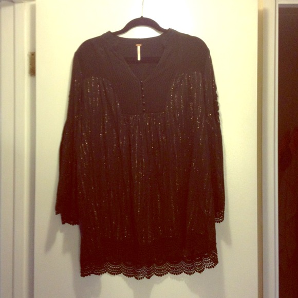Free people black and gold muumuu.