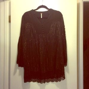 Free people black and gold muumuu.