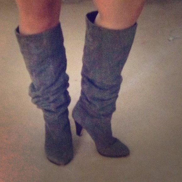Gray boots