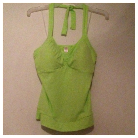 Cute neon green halter top
