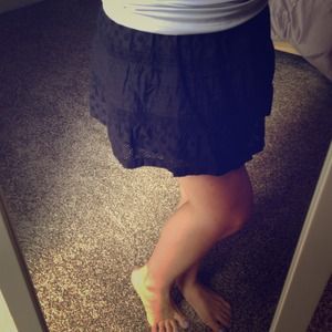 Roxy eyelet black skirt.