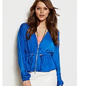 Cinched waist hooded jkt