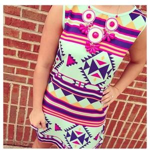 Aztec Tribal Colorful Dress