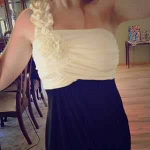 Black and white formal dress