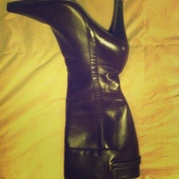 Brown dress boots