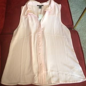 Button-front, collared, sleeveless top