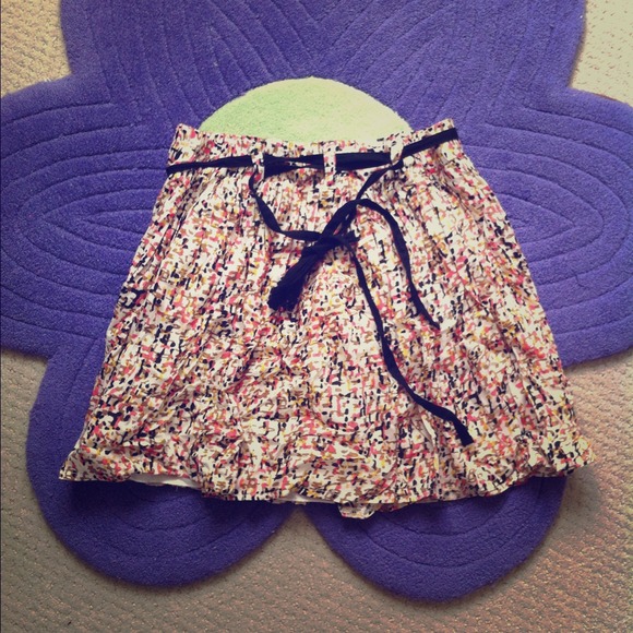 f21 printed skirt