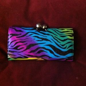 Rainbow zebra wallet