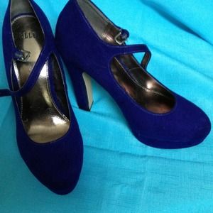 Royal Blue suede Platform