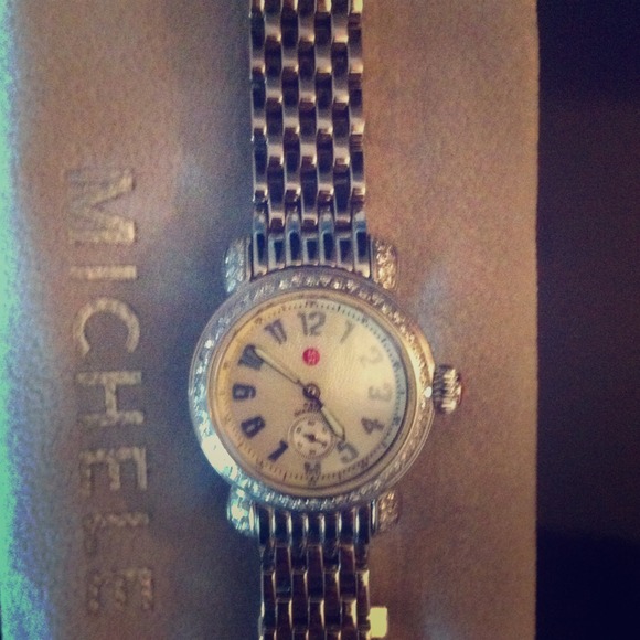 Michele CSX Petite micro pave diamond watch