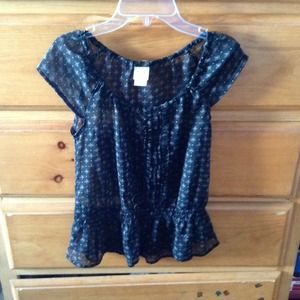 Floral see through shirt