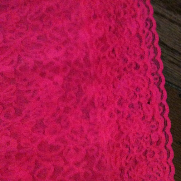 Pink Lace Dress with Ruffles - Picture 3 of 4