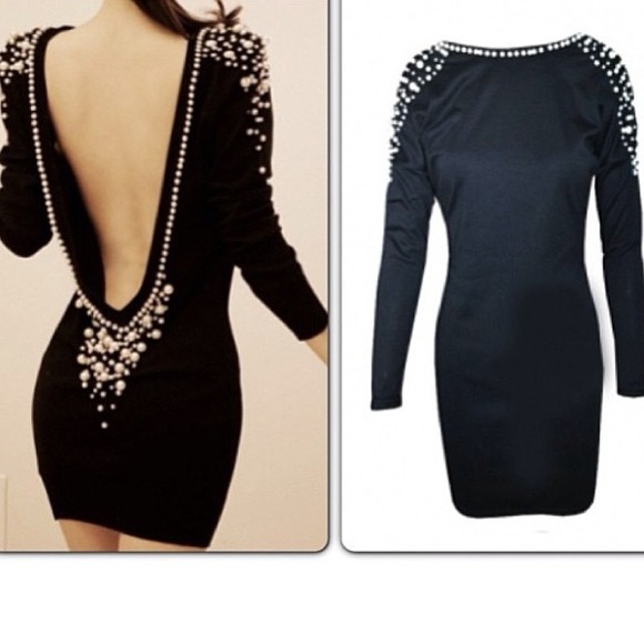 Pearl Detailed Cocktail Dress