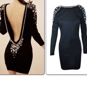 Pearl Detailed Cocktail Dress